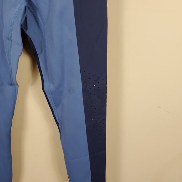 DLC Resistance Perforated Colorblock Leggings Blue Bandier Size S - Picture 5 of 11